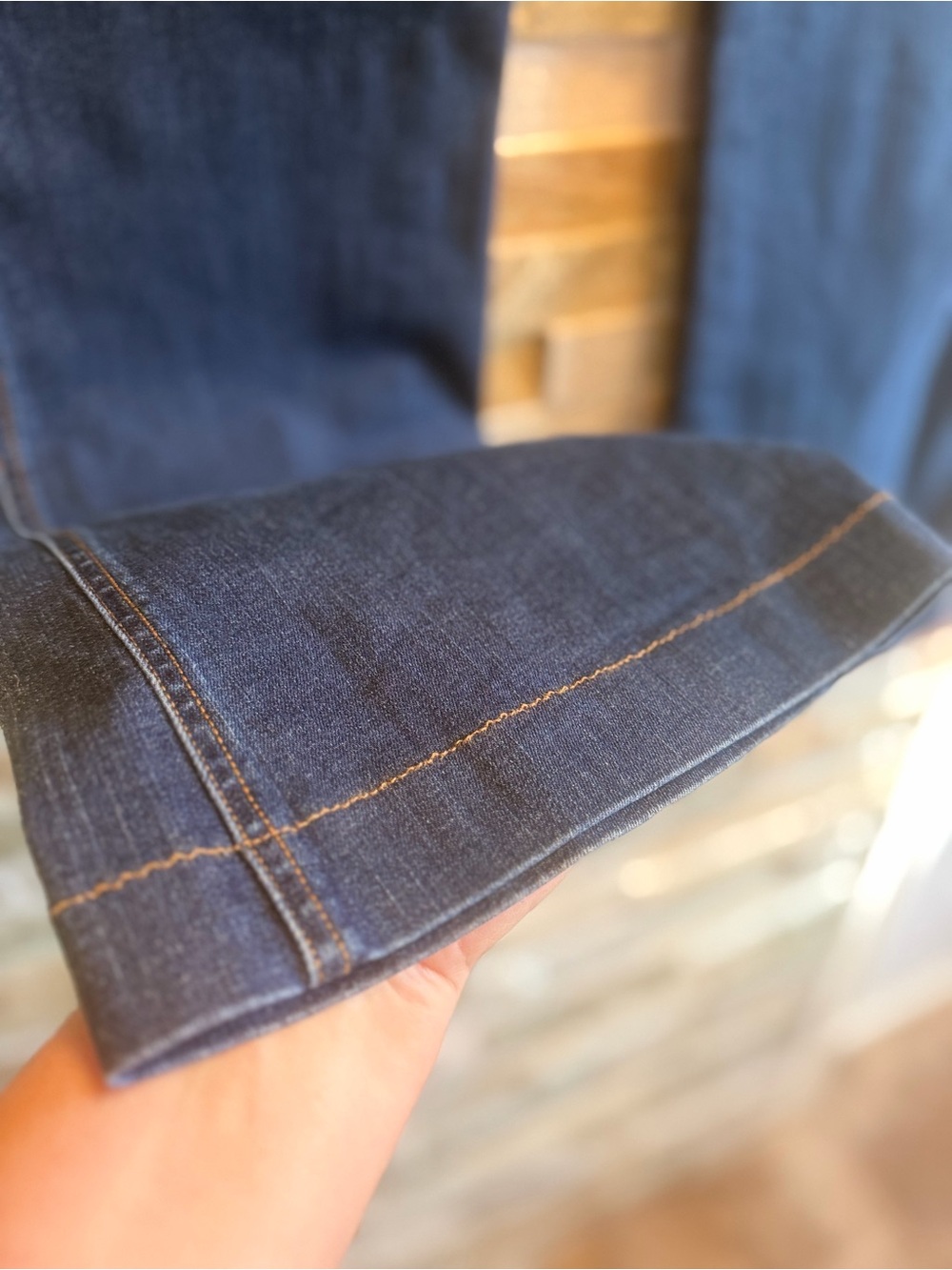 SPANX Dark Blue High-Rise Flare Jeans - Picture 4 of 13